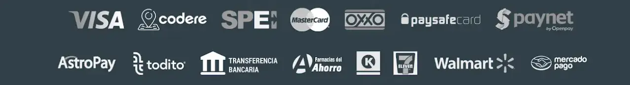 Métodos de pago en Codere Métodos pago Codere