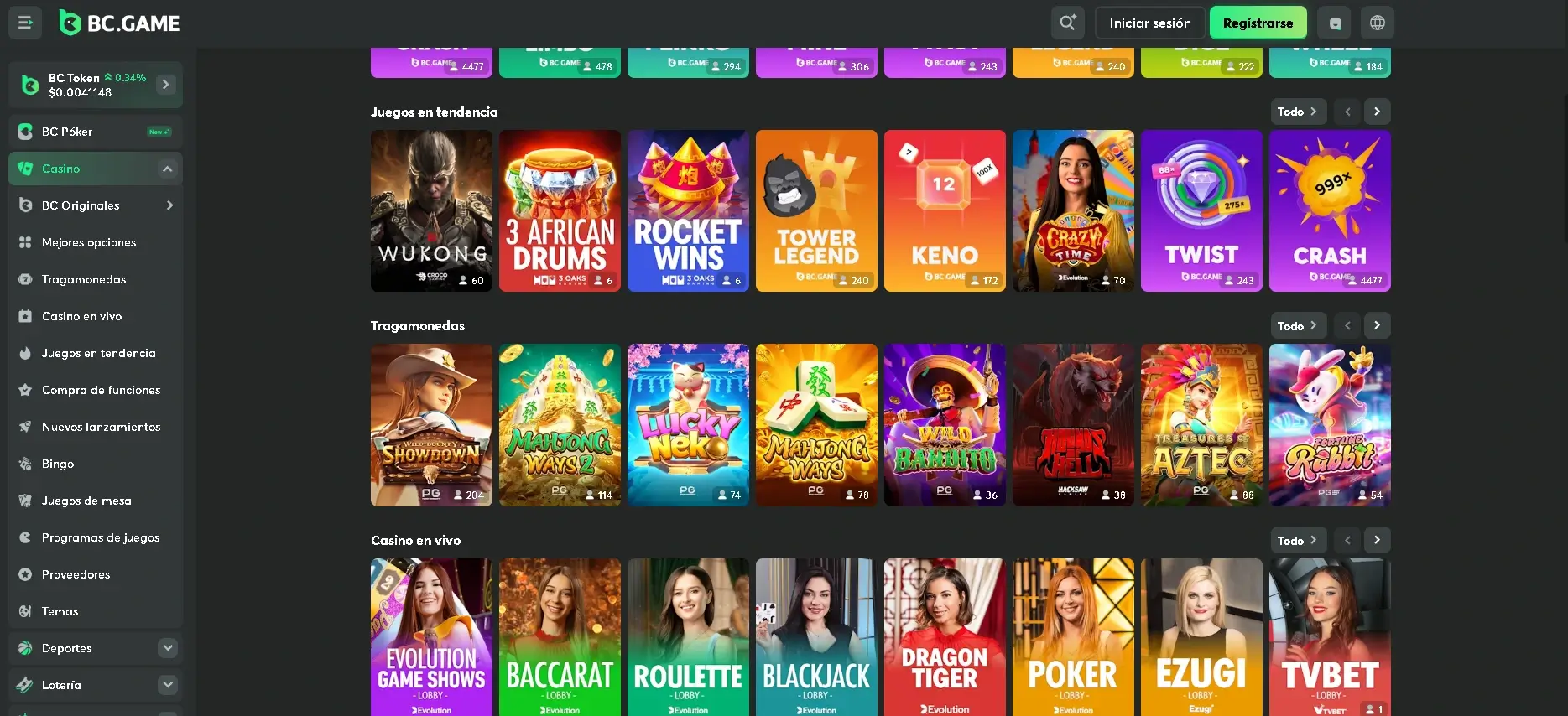 Juegos BC Game online casino Juegos BC Game casino