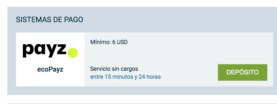 1XBET Casino permite pagar con EcoPayz en México 1XBET Casino EcoPayz online México
