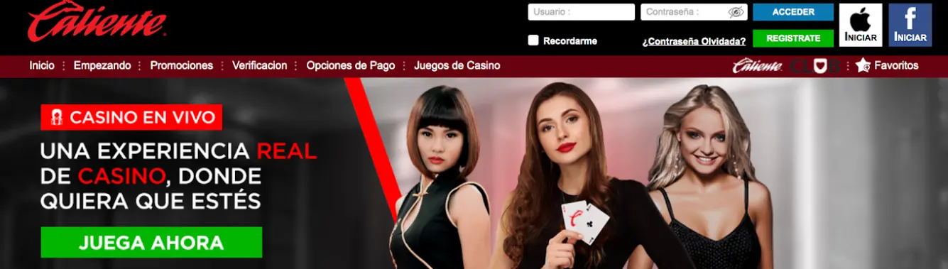 Caliente Casino en vivo