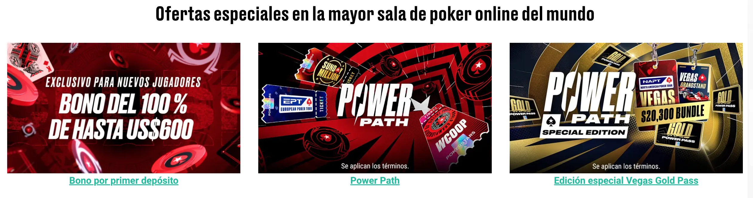 Bonos en casino Pokerstars Bonos Pokerstars